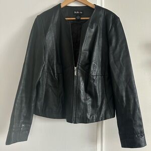 Style & Co. Women's Black leather Jacket